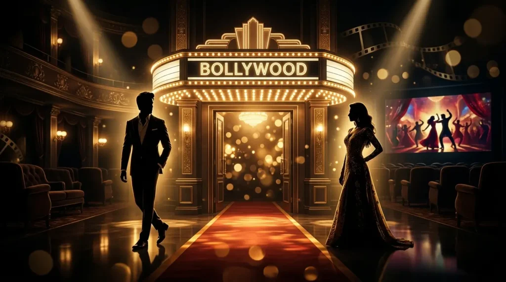 Bollywood Movies 2024 featured image showing cinematic Hindi movie atmosphere