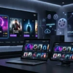 Movie Box Pro free download 2026 interface showing modern streaming app with HD movies, smart TV, mobile, and PC devices supporting high-quality video playback and offline viewing.